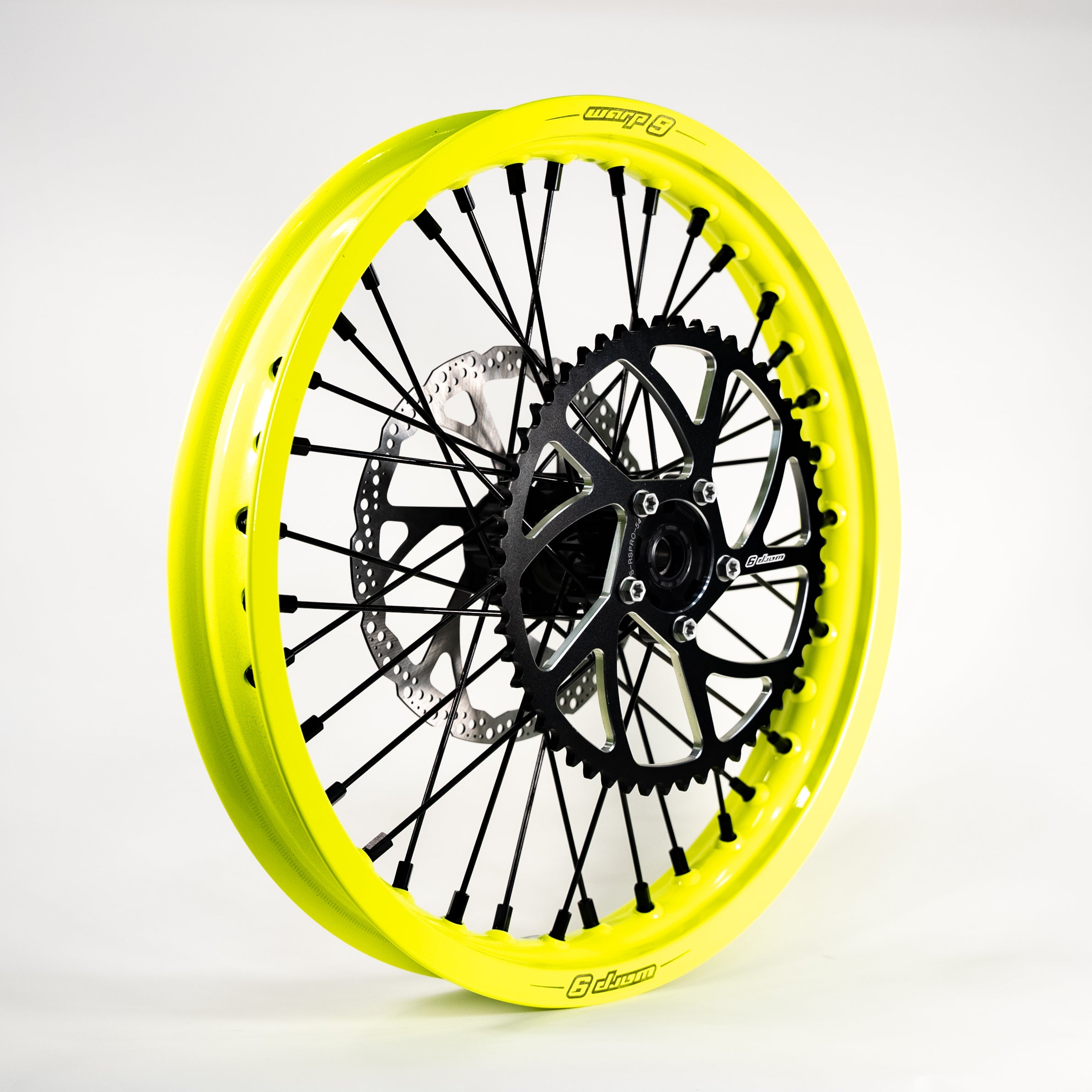 Powder Coated (painted) 16/19" Complete Wheel & Tire Combo - Warp 9