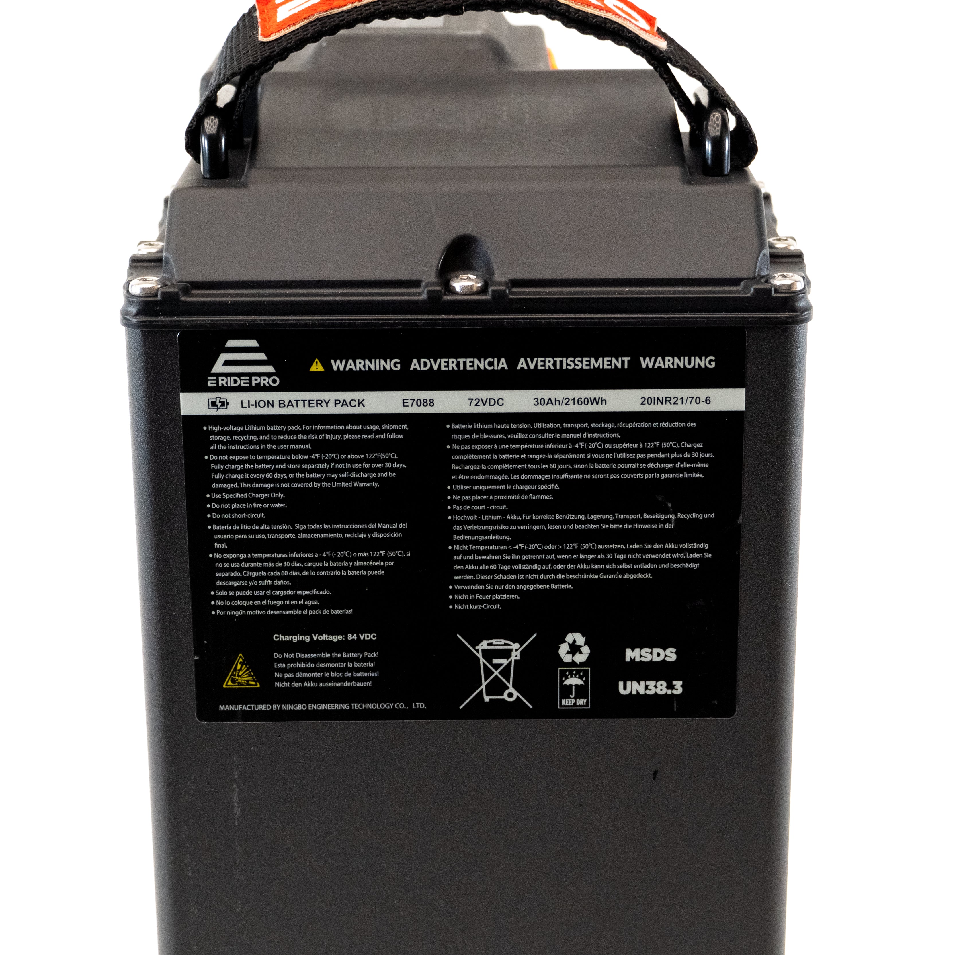 72v 30Ah E Ride Pro S Battery & Charger