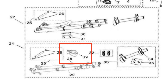 Front Brake Hose Clamp for Surron Light Bee (KKE)