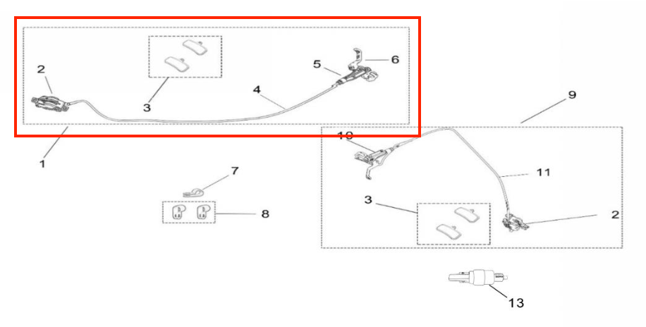 OEM replacement front brake system for Surron Light Bee