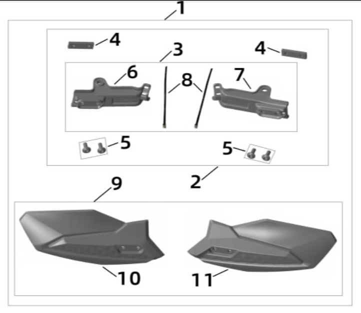 Surron UB OEM Hand Guard Assembly