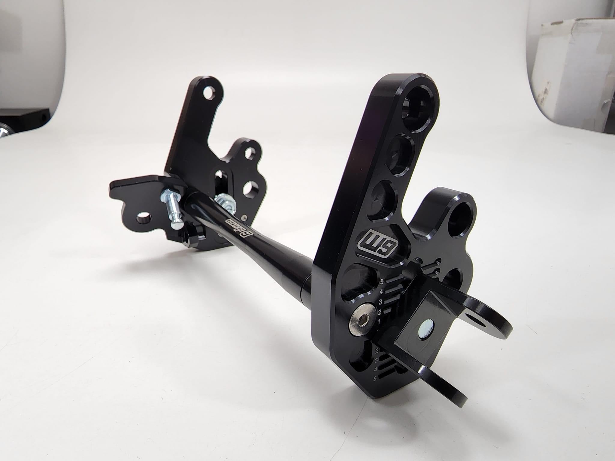 Adjustable Surron Light Bee Footpeg Mounts with Cross Bar Brace by Warp 9